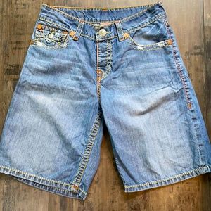 TRUE RELIGION SURF DENIM SHORTS